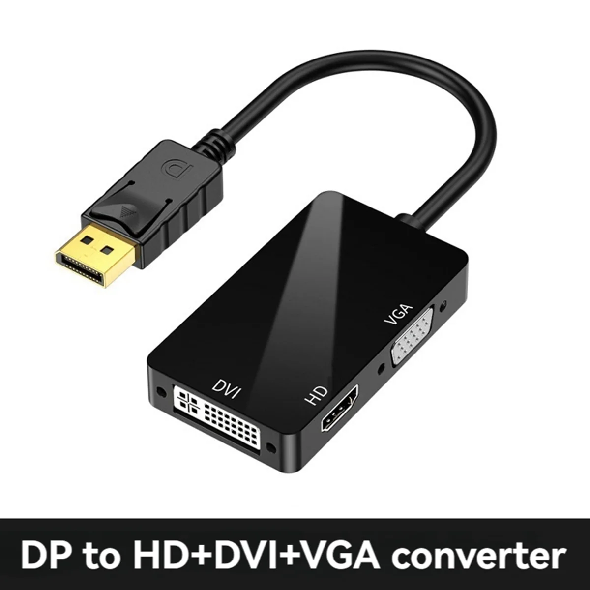 AT42 DP zu VGA DVI Adapterkabel DP One-To-Three Videokonverter unterstützt 1080P, geeignet für Pro Air A
