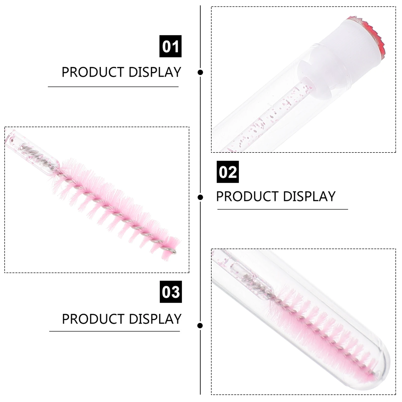 10 pièces Tube Mascara brosse coloré recourbe-cils faux petite femme léger Fiber PP strass maison magasin pinceaux de maquillage
