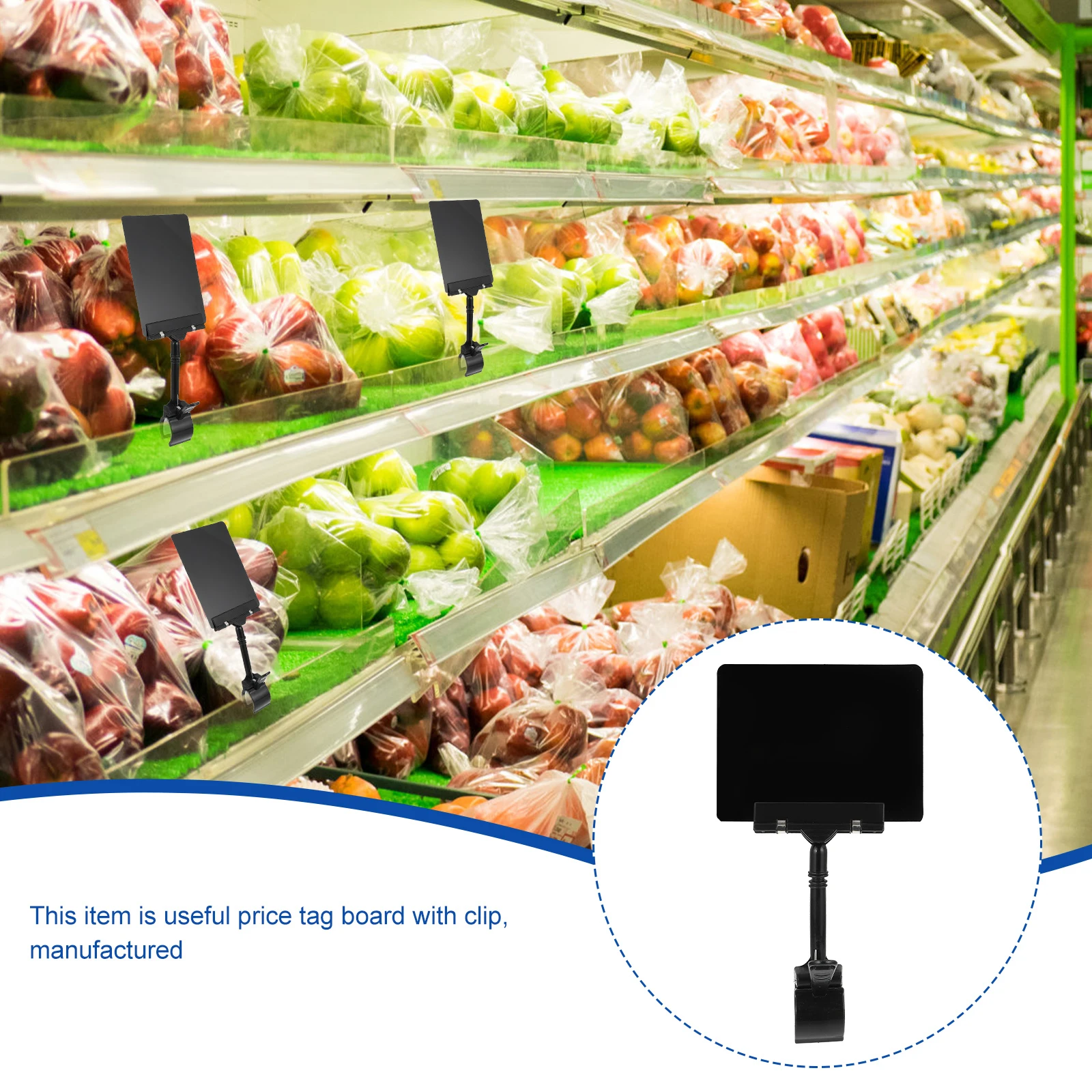 

PVC Waterproof Supermarket Price Tag Clip Tags Clamps for Supermarket Fruits Store Display Board Holder Multipurpose Labels