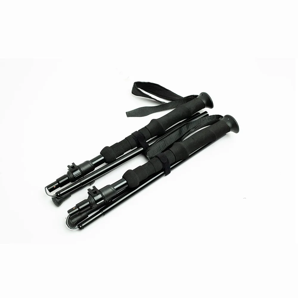 Ultralight Portable Folding Foldable Duralumin Aluminum 7075 Trekking Poles Hiking Sticks