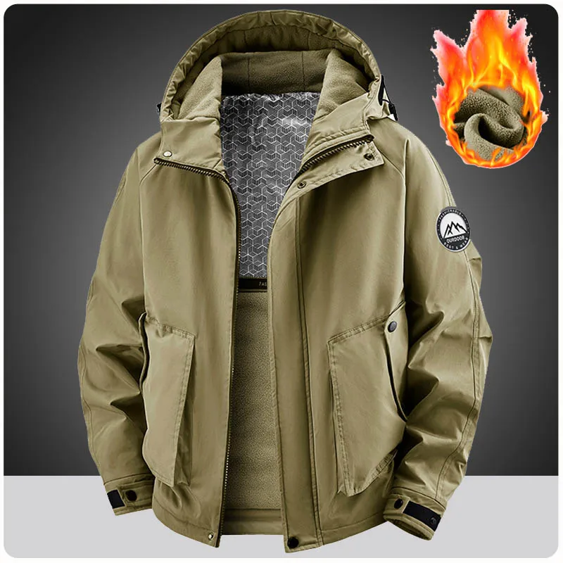 

Плюс размер 6XL 7XL 8XL Зимняя куртка Мужская толстая теплая водонепроницаемая куртка с капюшоном Мужская ветрозащитная походная куртка-карго Парки Мужская одежда