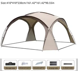 Bardzo duży namiot Home Outdoor Sunshade Camping Dome Tent Okrągły daszek przeciwsłoneczny Wieloosobowy namiot