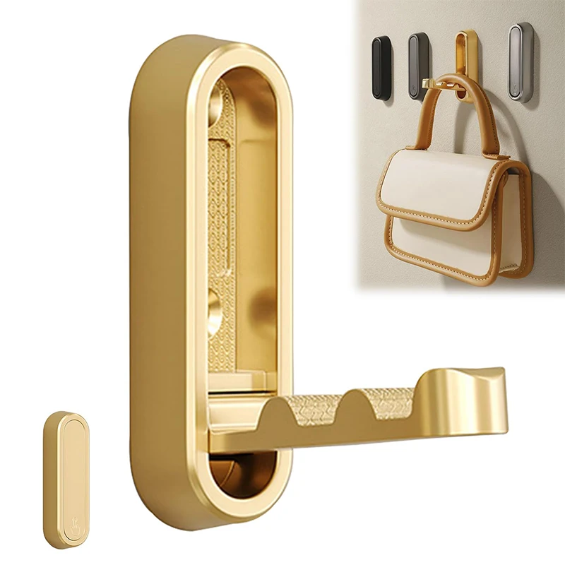 

Foldable Gold Hooks For Walls Strong Load-bearing Storage Hook Bag Clothes Storage Clothes Hanger Bathroom Living Room Hook