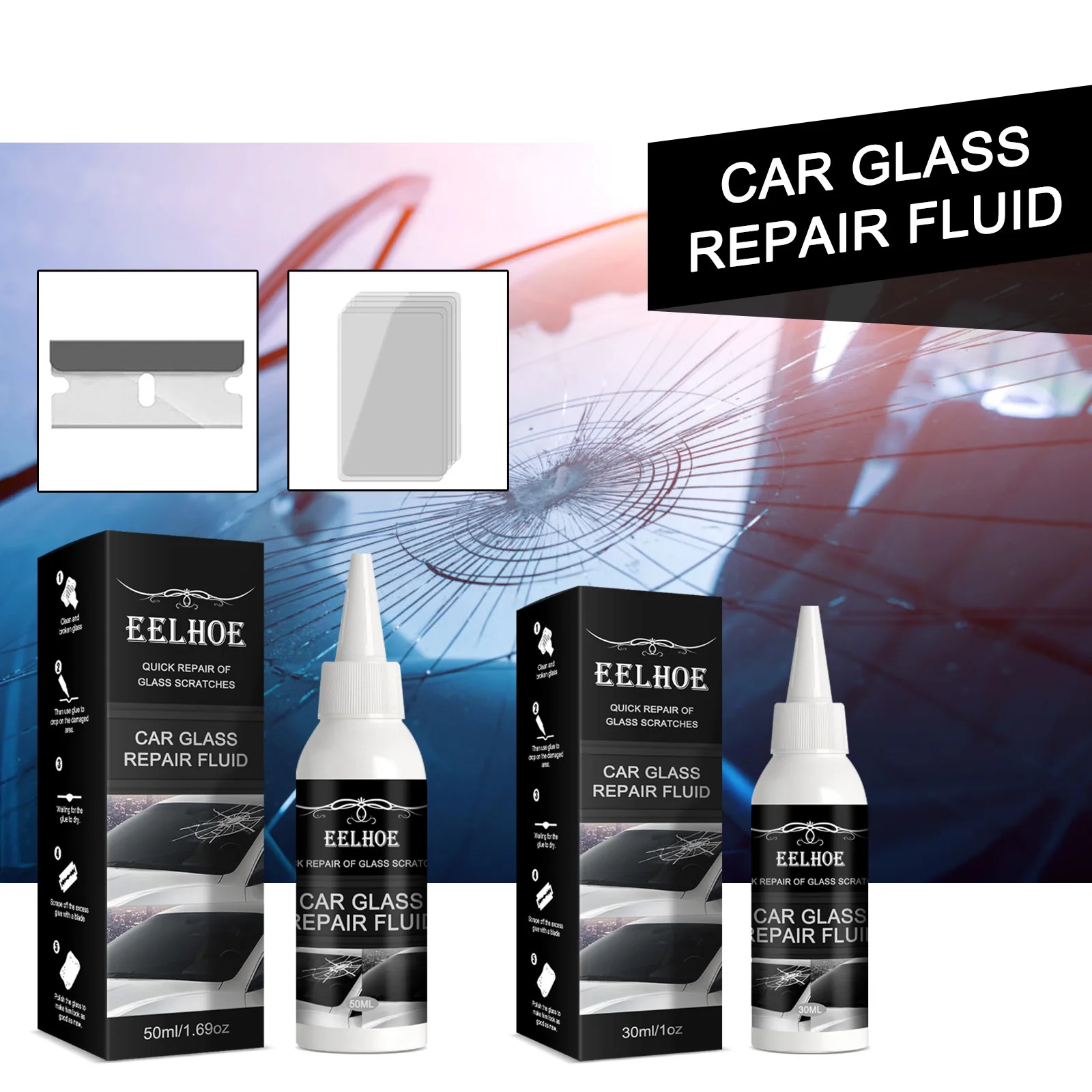 Auto Glass Repair Glue, Windshield Repair Crack Adhesive, Repair Glue, Glass Repair Glue