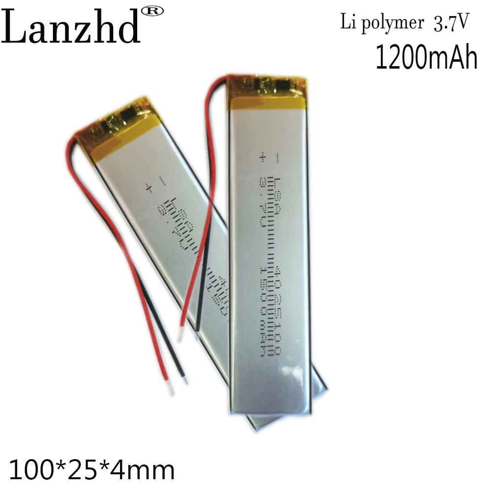 1-12 sztuk 3.7V 1200mAh 4025100 bateria litowo-polimerowa bateria litowo-litowa na światło szafkowe LED pasek świecący instrument testowy