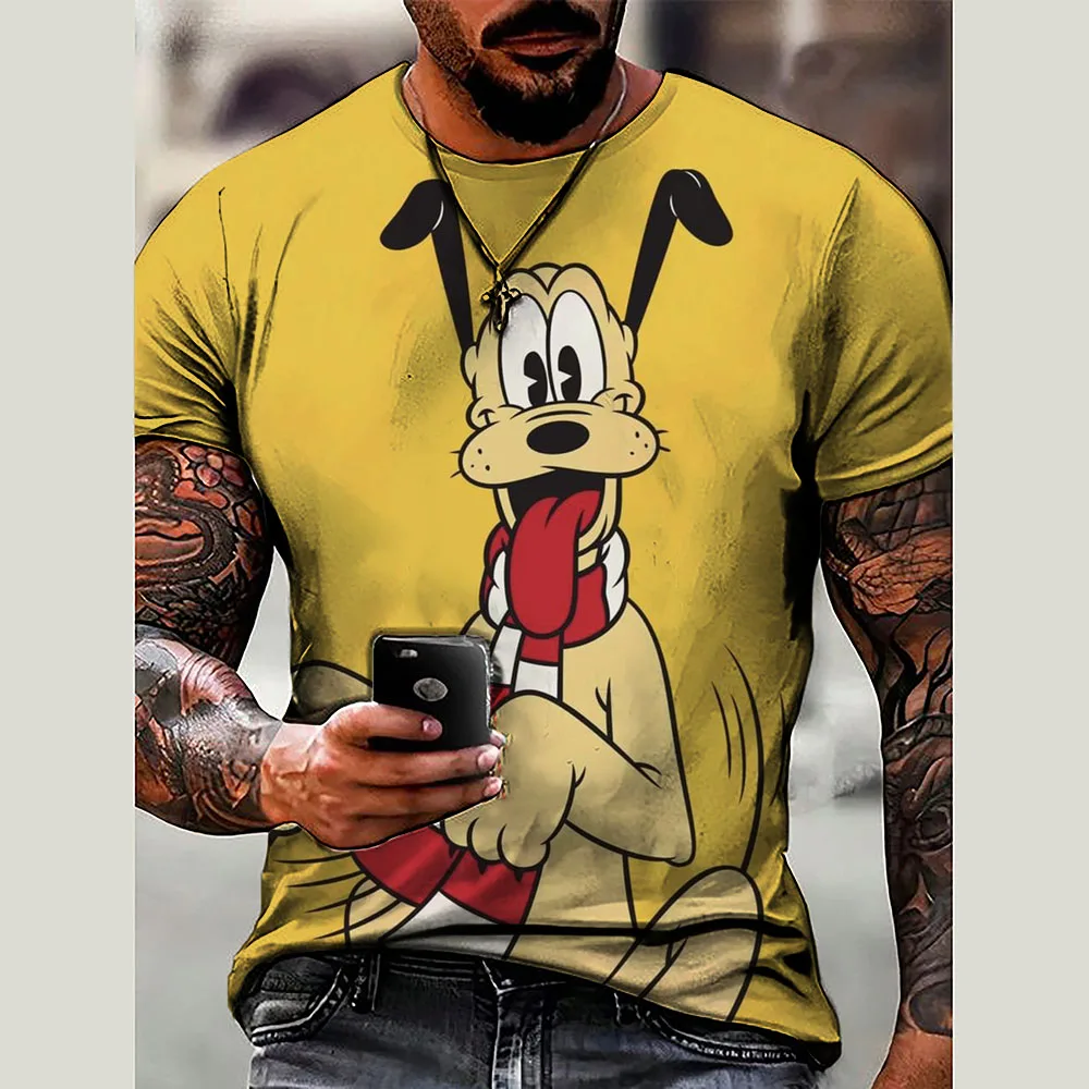 

Disney Fun T-shirt Mickey Mouse Donald Duck Goofy Cartoon Men's and Women's T-shirts Casual Style 3D Printed Summer Casual Top