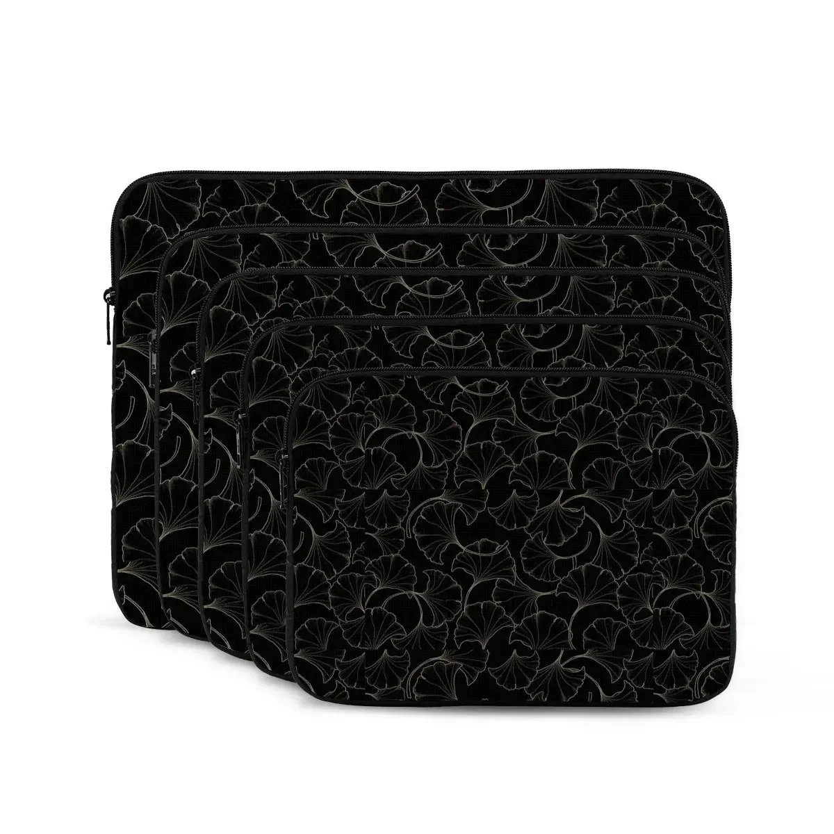 Juste pour ordinateur portable avec motif sans couture, Ginkgo Biloba, Juste pour iPad, Juste pour ordinateur portable, Juste pour ordinateur portable, Poudres, Sac noir de luxe