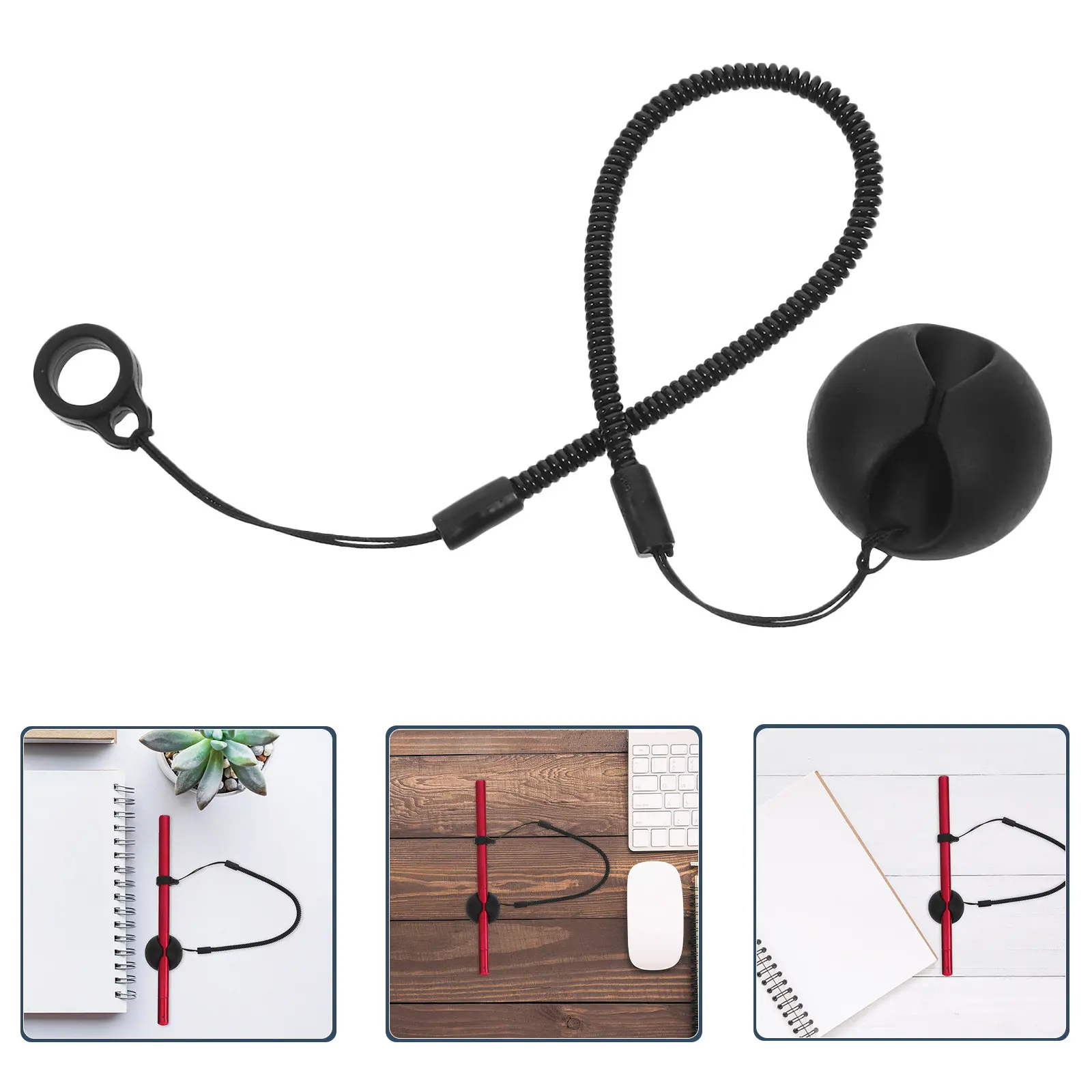 10Pcs Secure Pen Fastener Chain Holder Desk Pen Leash Lanyard Anti Theft Tether for Reception Counter Cashier Pos Bank Office