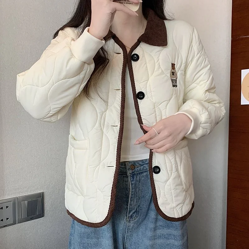 

Embroidered Cotton Jacket for Autumn and Winter 2025 New Fashionable Casual Down