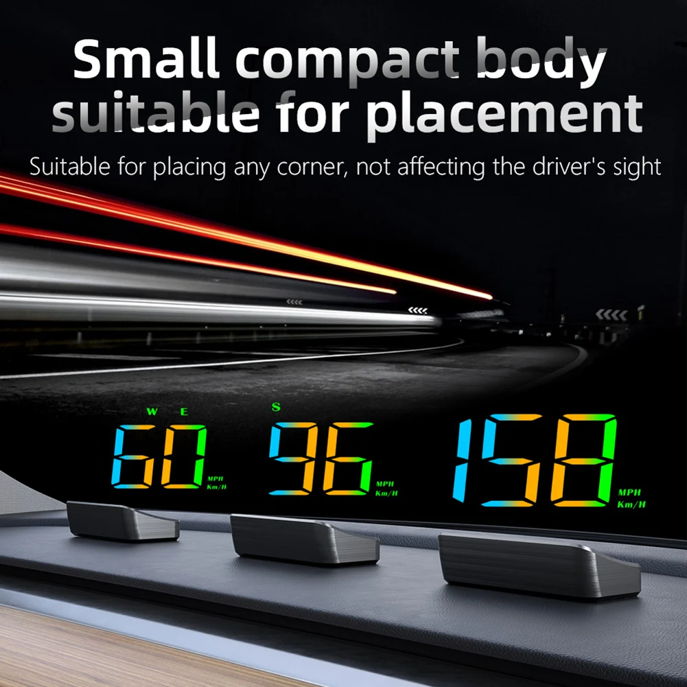 90*45 Mm Car Head-Up Display ABS And PC Material Built-in for gps Chip High Universality Fitment Day And Night Visibility