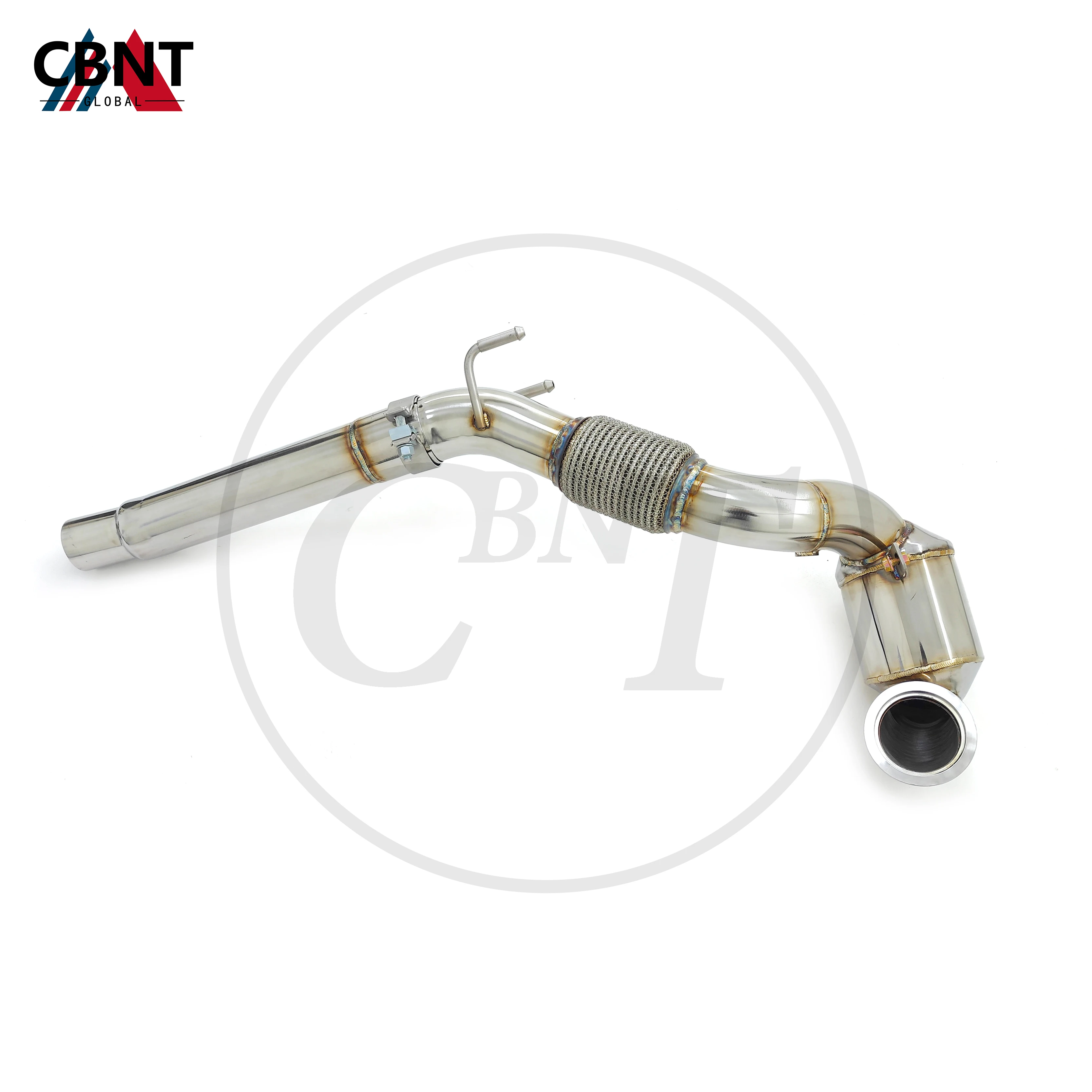 CBNT for VW Golf MK7 MK7.5 GTI 2.0T Downpipe Exhaust System with Catalytic Converter SS304 Stainless Steel Exhaust-Header