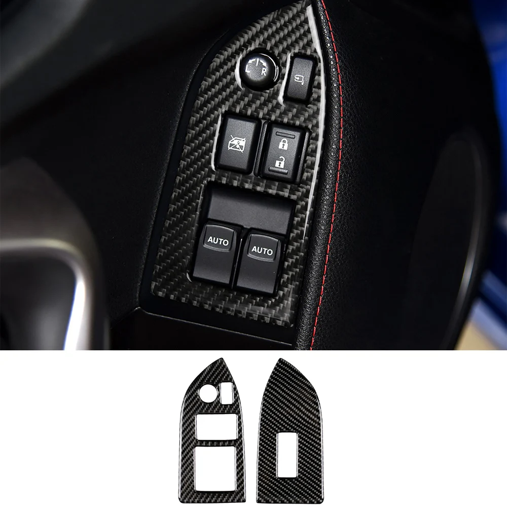 

for Subaru BRZ 86 2013-2020 Car Window Lift Switch Button Panel Decor Cover Trim Sticker Car Interior Accessories carbon fibre