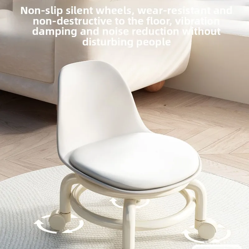 Roda giratória pequenos banquetas que economizam espaço, cadeiras móveis para sala de estar com rodas, durável, кkritв  rahстиную, banco rolante
