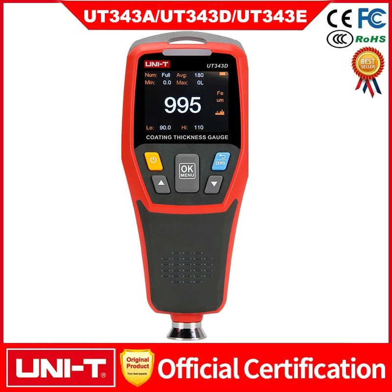 مقياس السماكة الرقمي UT343A/UT343D/UT343E: تقييم شامل لأدوات قياس طبقة الطلاء في السيارات والصناعات