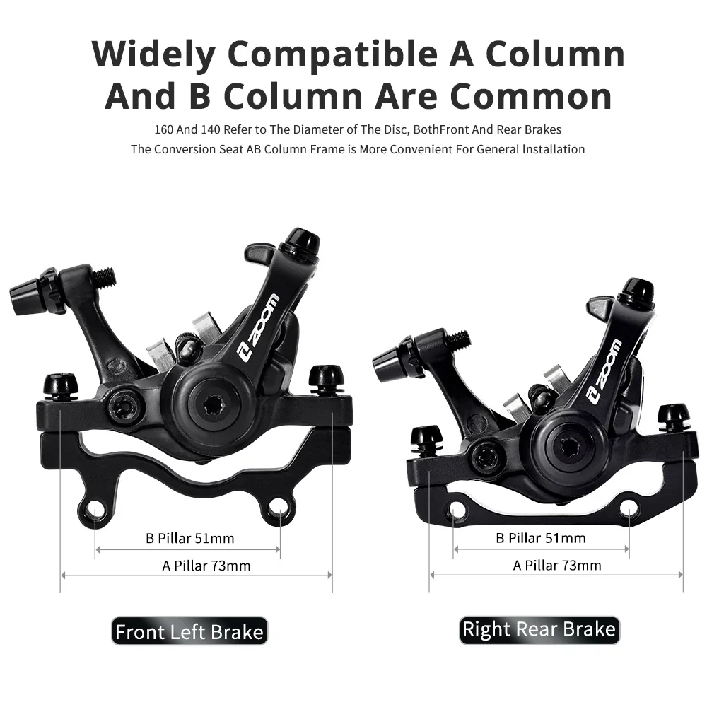 ZOOM DB-680 Bilateral Caliper Disc Brake Dual Piston Mountain Bike Alloy Cable Brake Bicycle Accessories  Line Pulling Brakes