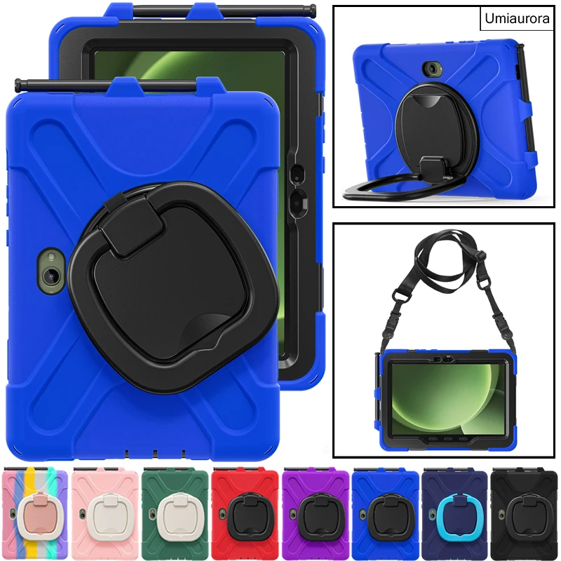 For Samsung Tab Active 4 5 Pro 10.1 inch SM-X350 SM-T540 T630 Heavy Duty Rugged Tablet Case Handle Stand Strap Shockproof Funda