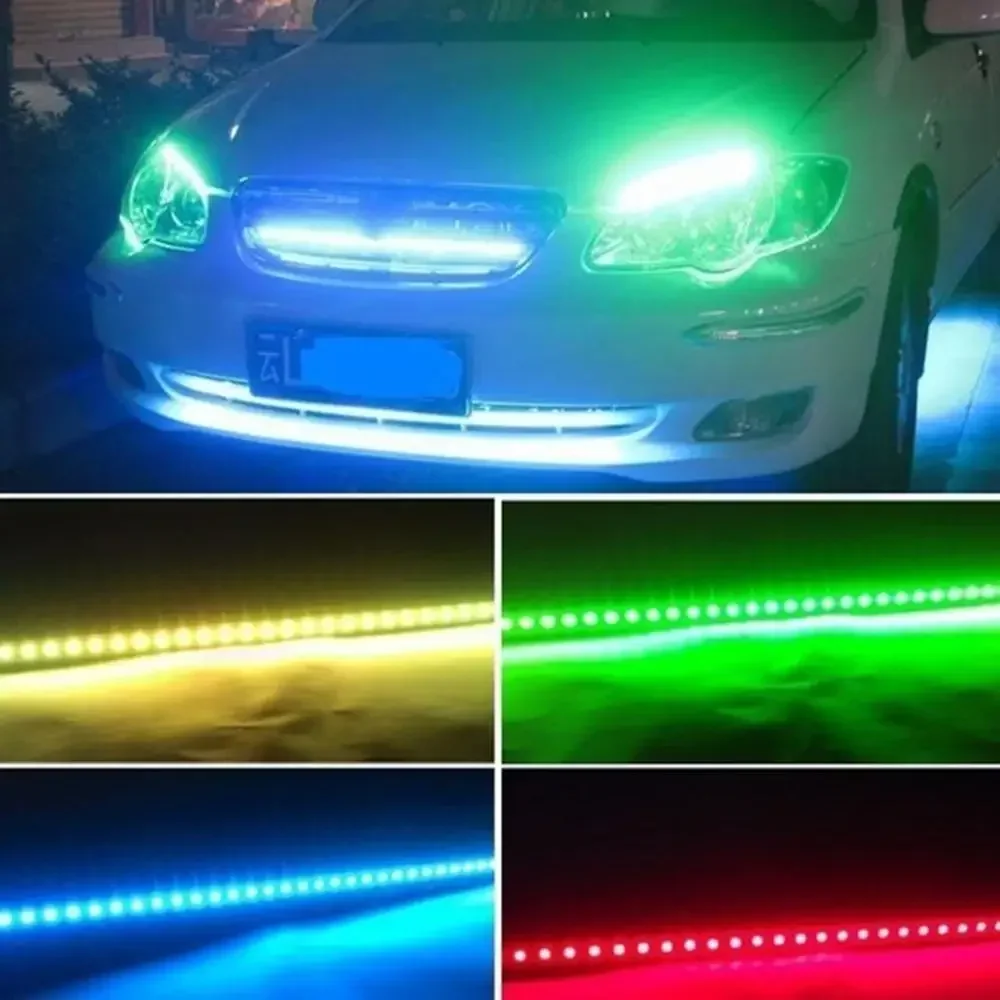 2 PCS LED strip SMD3528 Waterproof Flexible 30CM Red Green Blue White Warm white Super bright car Styling decor stickers lamp