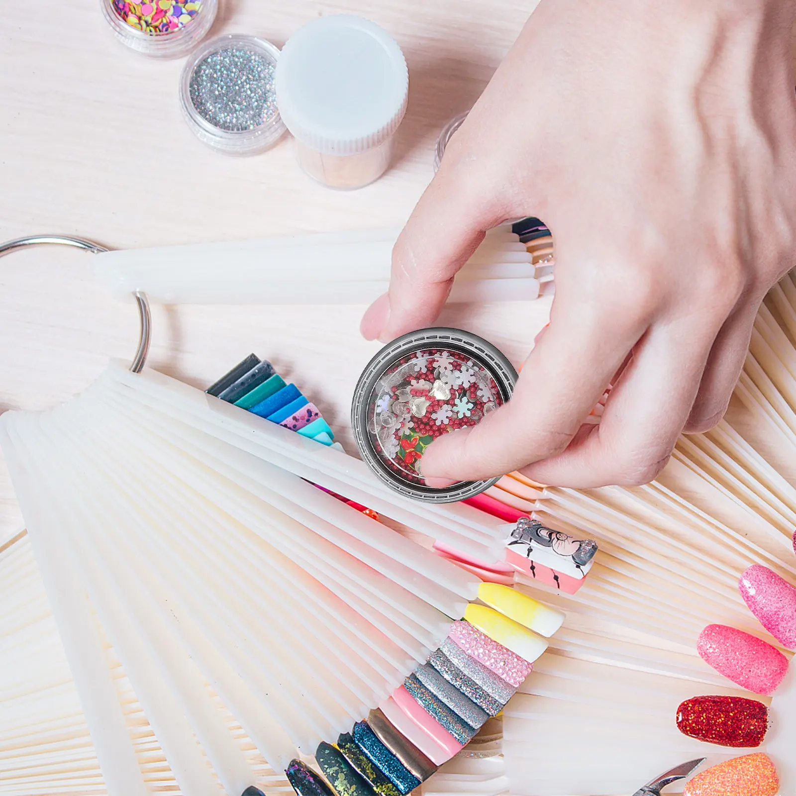 

4 Boxes Christmas Alloy Nail Charms 3D Decoration DIY Xmas Nail Art Accessories Manicure Decors Manicure Decors