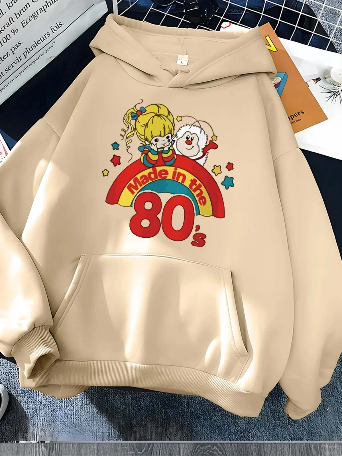 سترة بغطاء للرأس مطبوعة برسوم كارتونية كاواي للنساء، ملابس رياضية كاجوال ناعمة، سترة نسائية دافئة، قمصان للسيدات #3