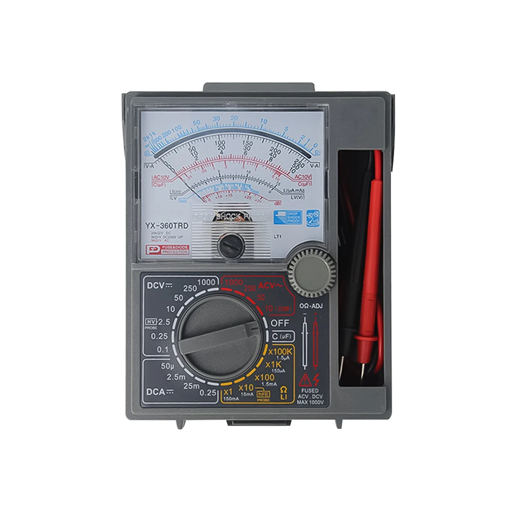 YX-360TRD مؤشر متعدد الكل في واحد متعدد الفولتميتر مقياس التيار الكهربائي أدوات القياس الكهربائية