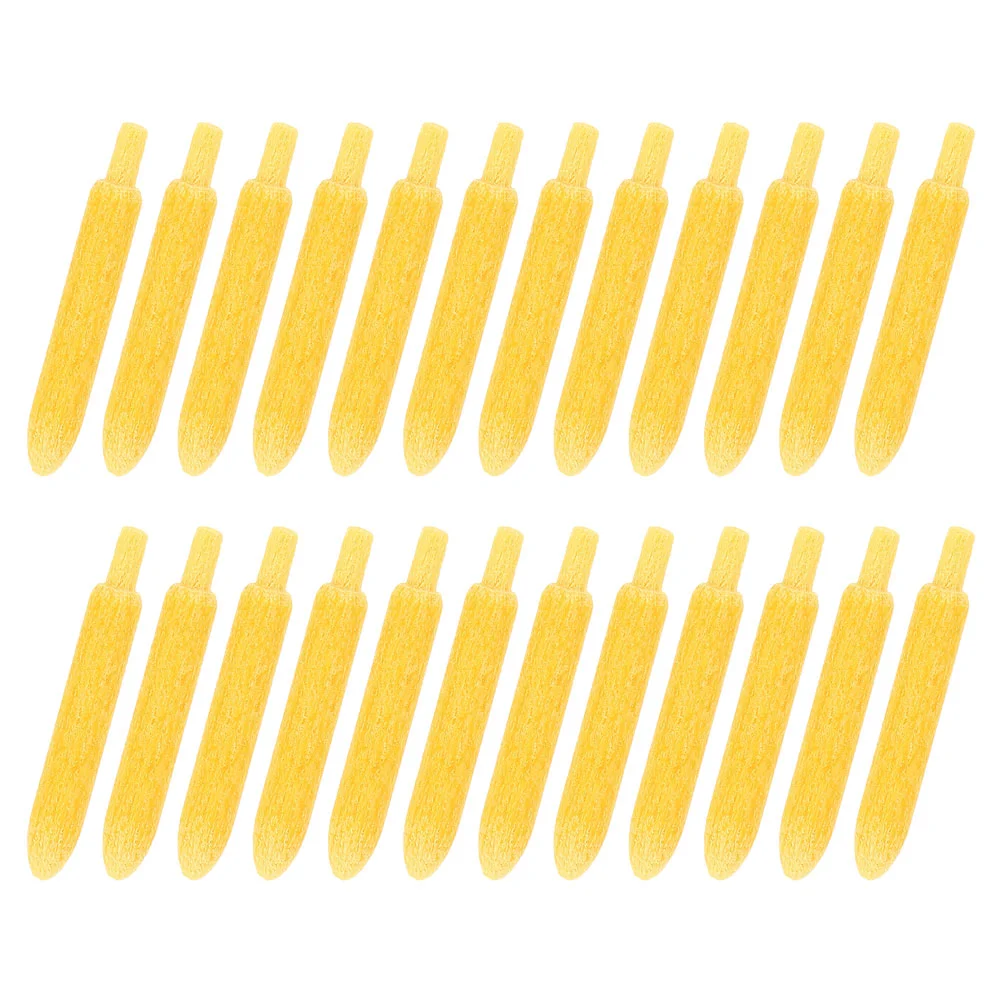 100 Pcs Paint Pen Replacement Refills Marking Nibs Paintbrush Yellow Polyester Chemical Fiber Marker Student