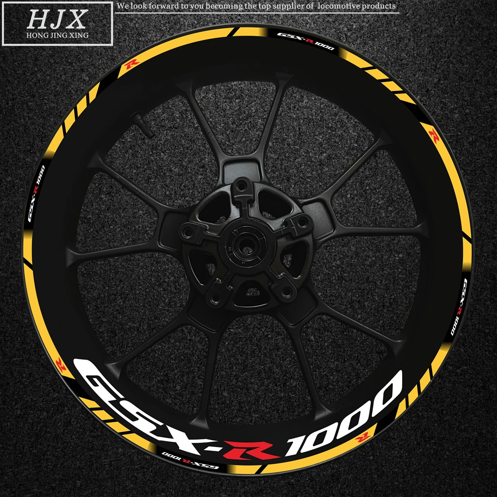 Autocollant de bord d'optique adapté à Suzuki Gsxr1000, autocollant de coulée de haute qualité, marque de modification de jante de moto, moyeu de roue à rayures