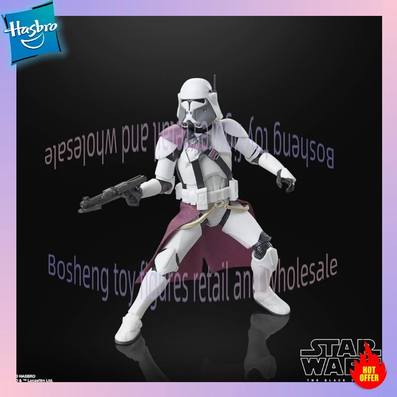 Original Hasbro Star Wars The Black Series Clone Commander Bacara Anime Figure Collection Models Toys view 6