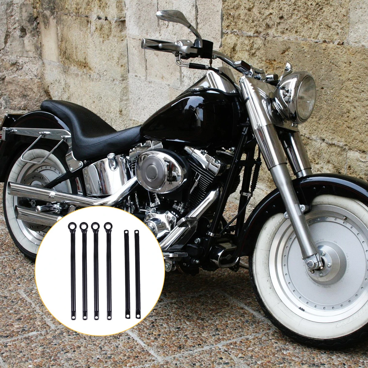 

Motorcycle Side Bag Bracket Mounting Saddlebags Installation Support Metal Bars
