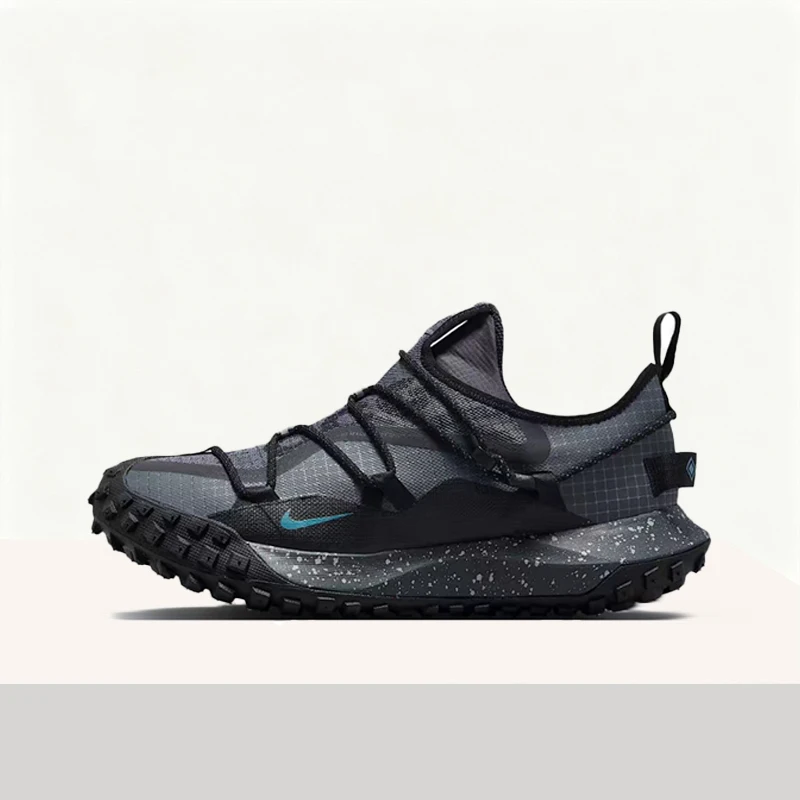 

Мужские походные ботинки Nike ACG Mountain Outdoor - серые/черные, универсальные, нескользящие, прочные, модель IB7328-002