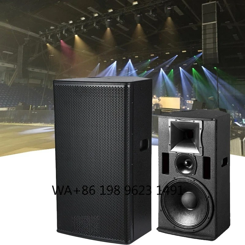 15 Inch 3 Way Full Range Wooden  Speaker 600W RMS 1200W Peak Portable Stereo Surround Professional Audio