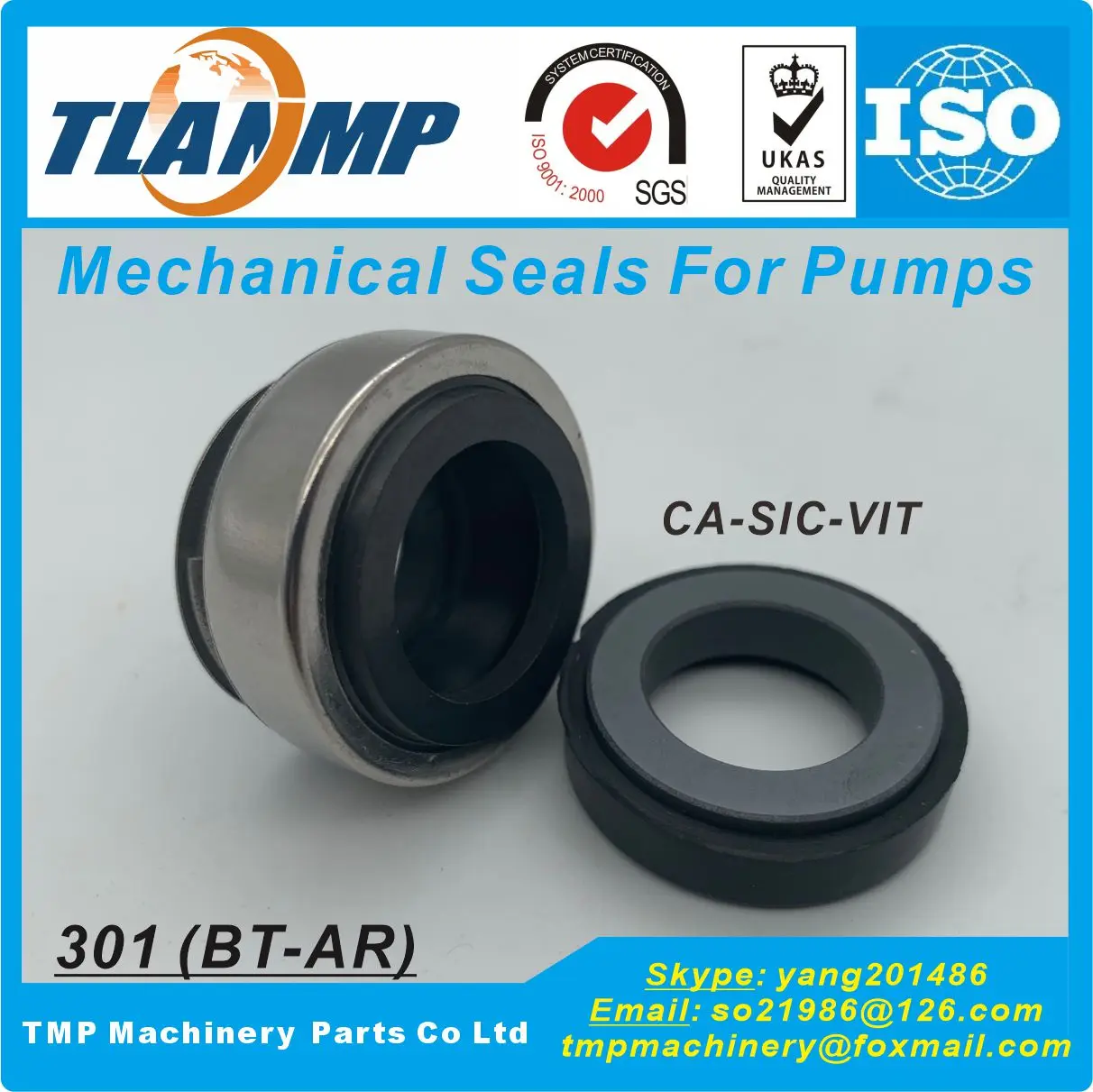 301-12 , BT-AR-12 TLANMP Mechanical Seals For Pumps Equivalent to BT-AR , AES-SEAL B01, VUL-CAN 18 , Crane PR/DR Seals
