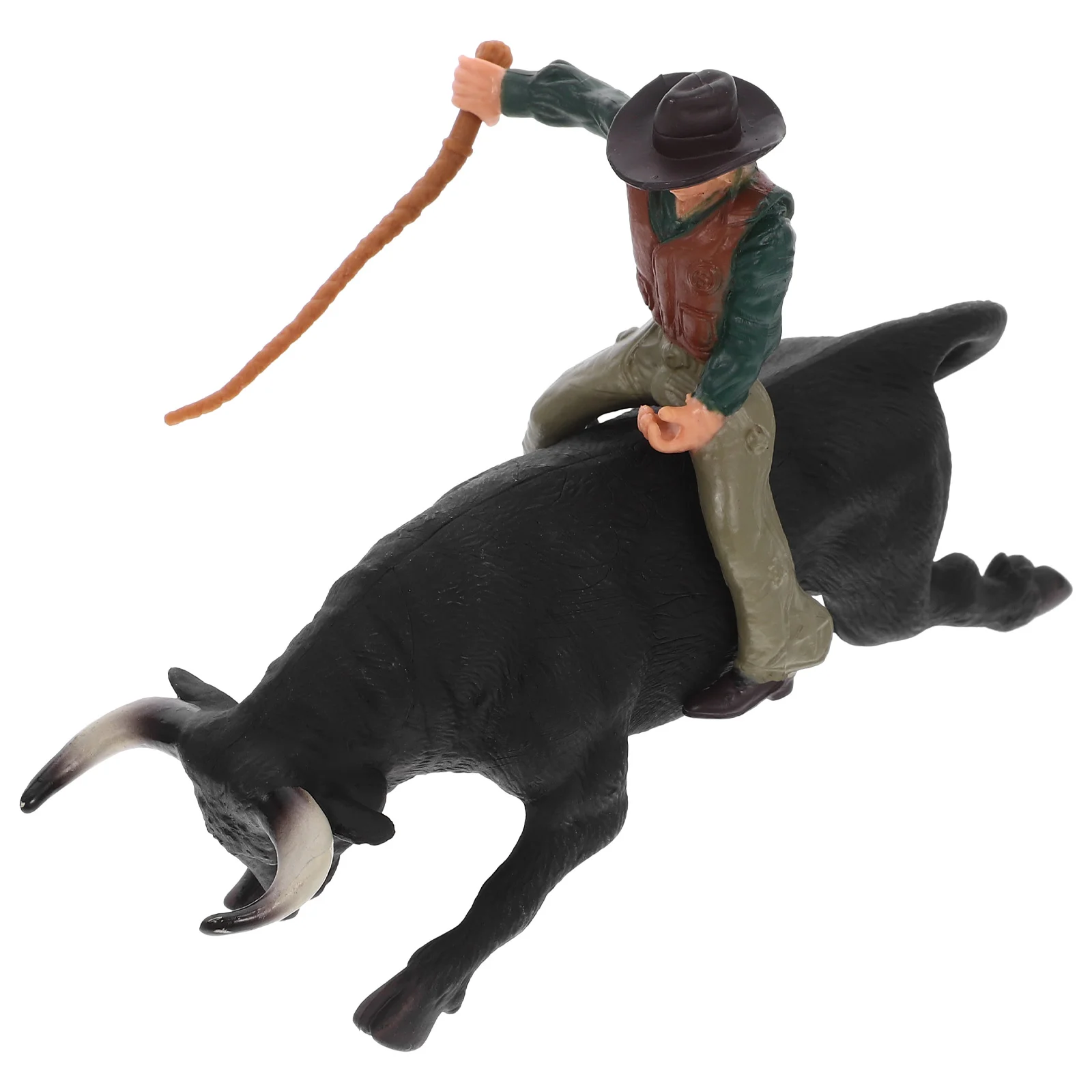 

Western Cowboy Bull Toy Bullfight Craft Model Static Matador Miniature Desktop Pvc Simulation Toddler Exquisite Figurine