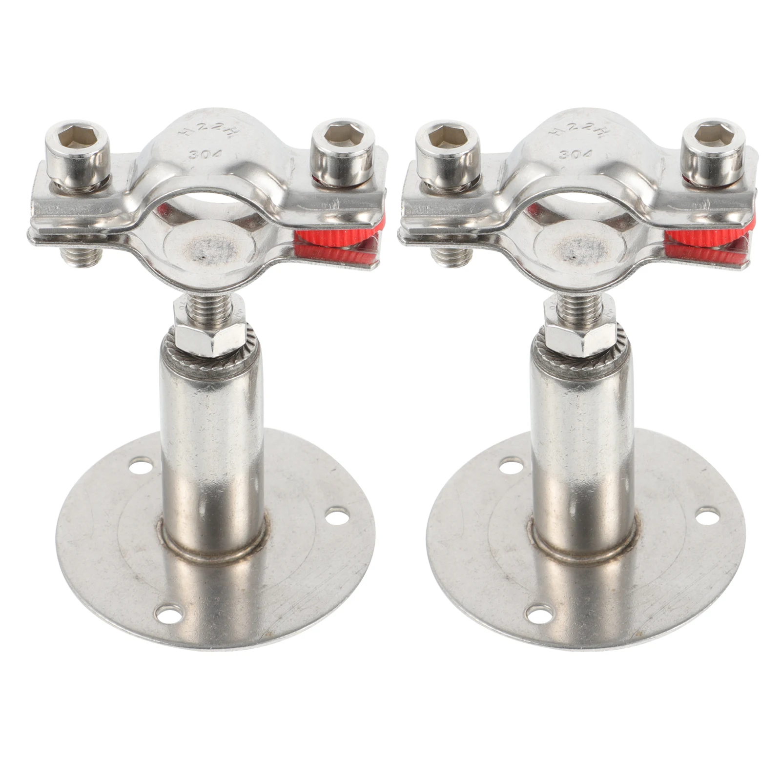 

2pcs Stainless Steel Hose Clamps Pipe Bracket Adjustable Clip Rust Resistant Durable Car Appliance Machinery