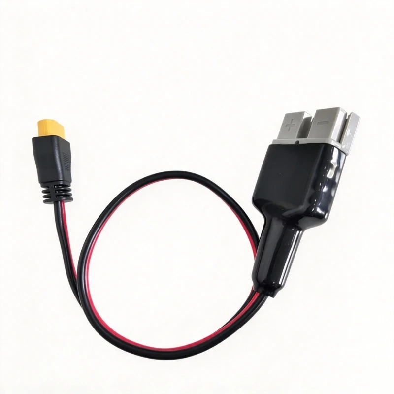 12AWG XT60 Male to SB50 Adapter Cable, Injection Molded Connector with Sheath for Camping Off-Grid Solar Charging