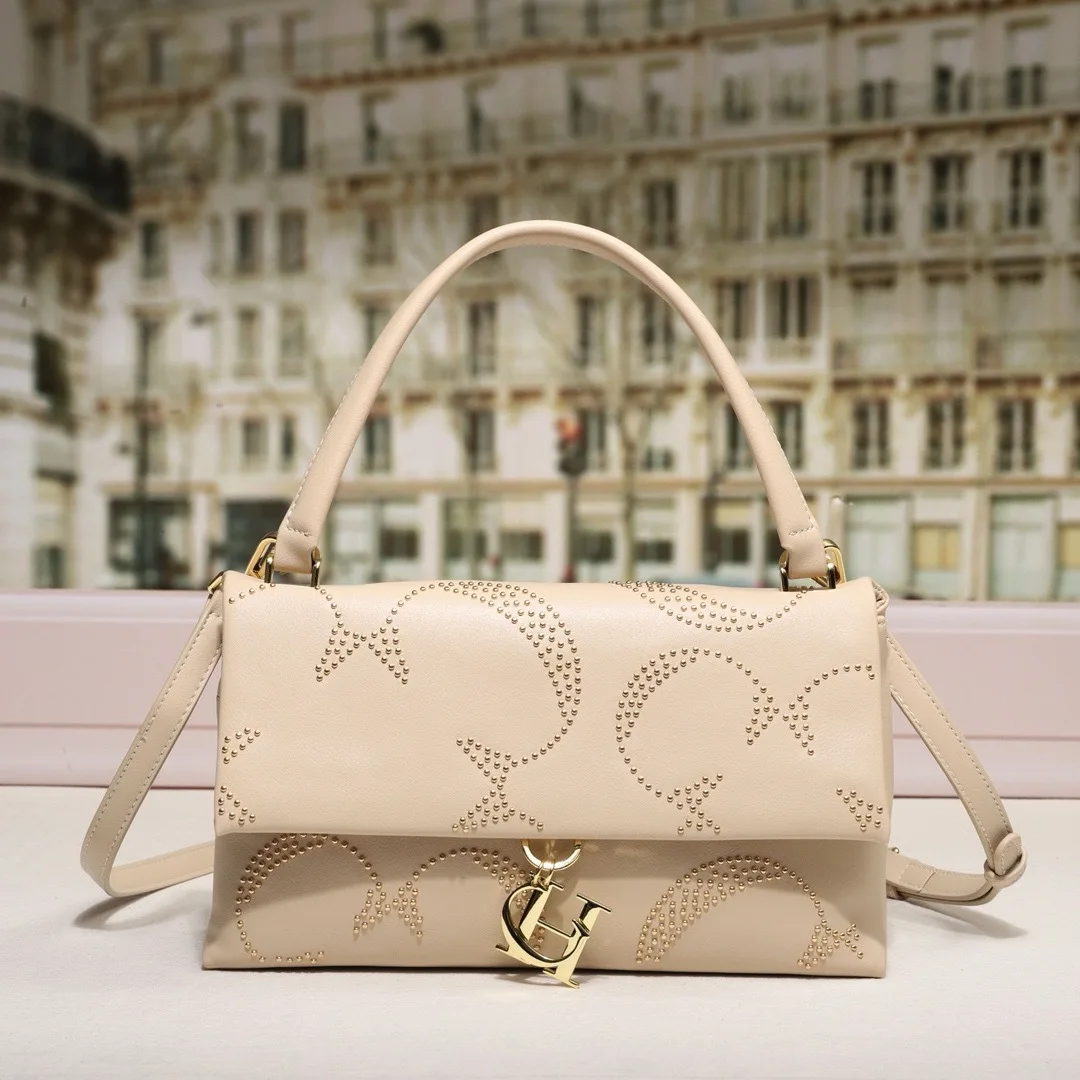 

​2025 New Women's Vintage Shoulder Bag, Embroidered Letter Tote Purse, Solid Color Crossbody Sling for Daily, Chic & Spacious​