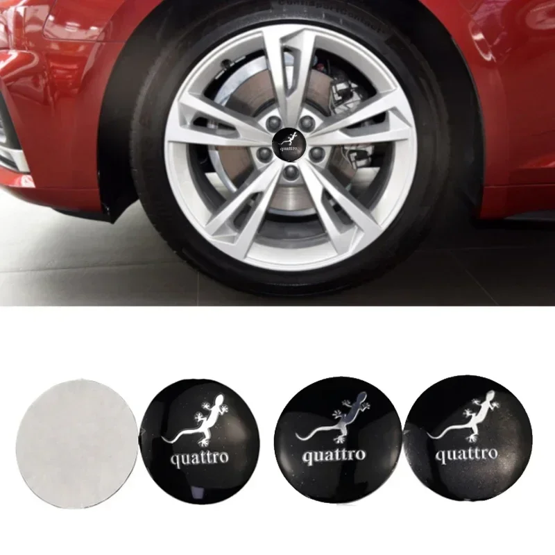 Автомобильные наклейки 56 мм, колпачок колеса для Audi Quatrro RS A4 A3 A6 Q5 B8 Q3 A5 Q7 TT 80 R8 A8 S3 A7 A1 B5 Q2, наклейки с логотипом Hub, аксессуары