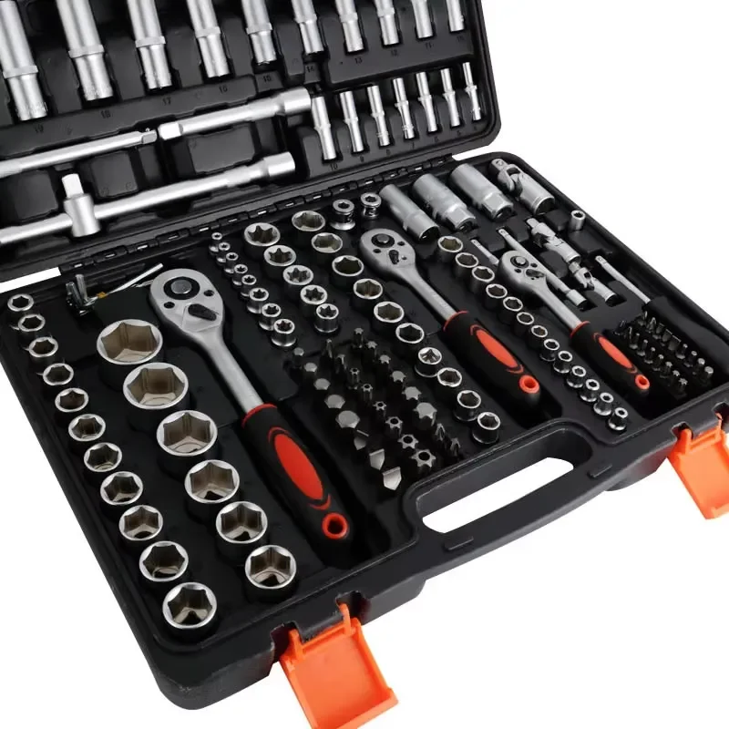 2026171pcs Socket Wrench Set for Car Repair Tool Ratchet Spanner 1/4 3/8 1/2 Drive Screwdriver Bits Hand Tool Kit