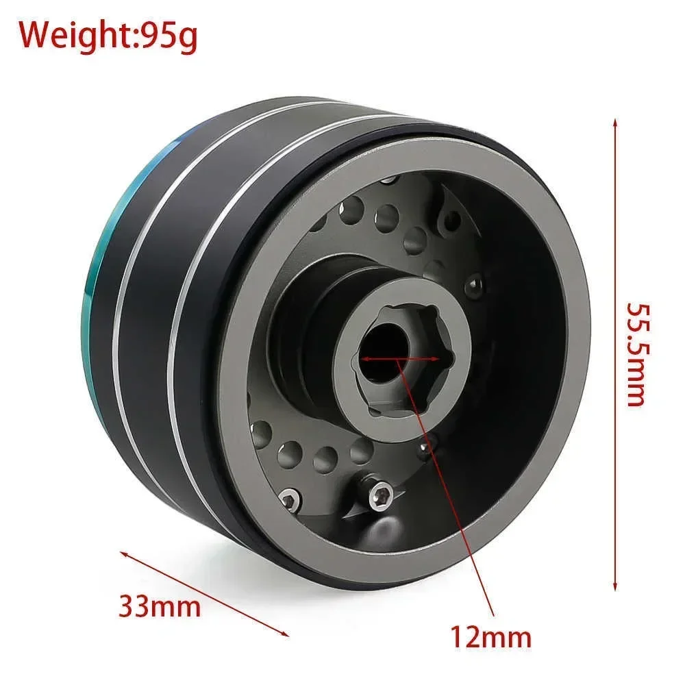 4 قطعة طبق عميق ثقيل للغاية وألومنيوم 1.9 بوصة حافة عجلة Beadlock لزاحف RC 1/10 SCX10 TRX4 VS4-10 Gen8 (rs) #2