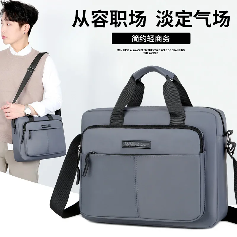 New Men's Large-capacity Horizontal Shoulder Bag Messenger Bags Briefcase Multifunctional Simple A4 Book Handbag Business Bag 가방