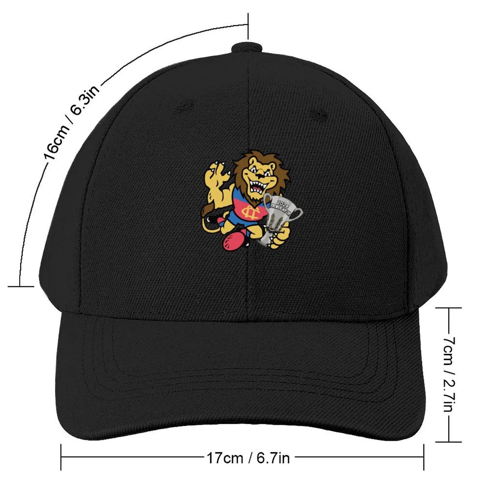 Brisbane Lions 90's Mascot Premiers หมวกเบสบอล Vintage Hat Man For The Sun Mens Tennis Women's