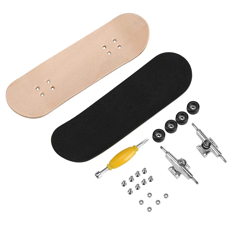 Mini Touches Professionnelles en Bois d'Érable avec Roulements, Jouet de Skateboard, Cadeaux de Nouveauté pour Adulte et Enfant
