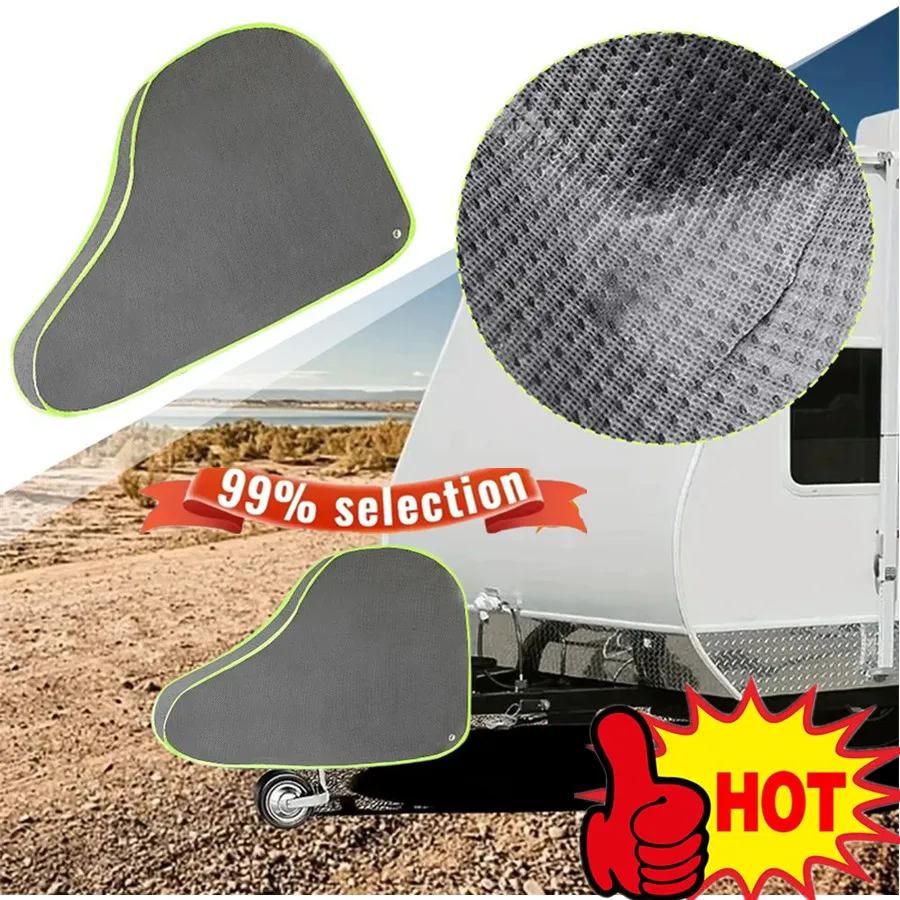 

Universal Caravans Trailer Towing Hitch Cover Lock Breathable Dustproof Protector CamperCoupling Waterproof Tongue Cover