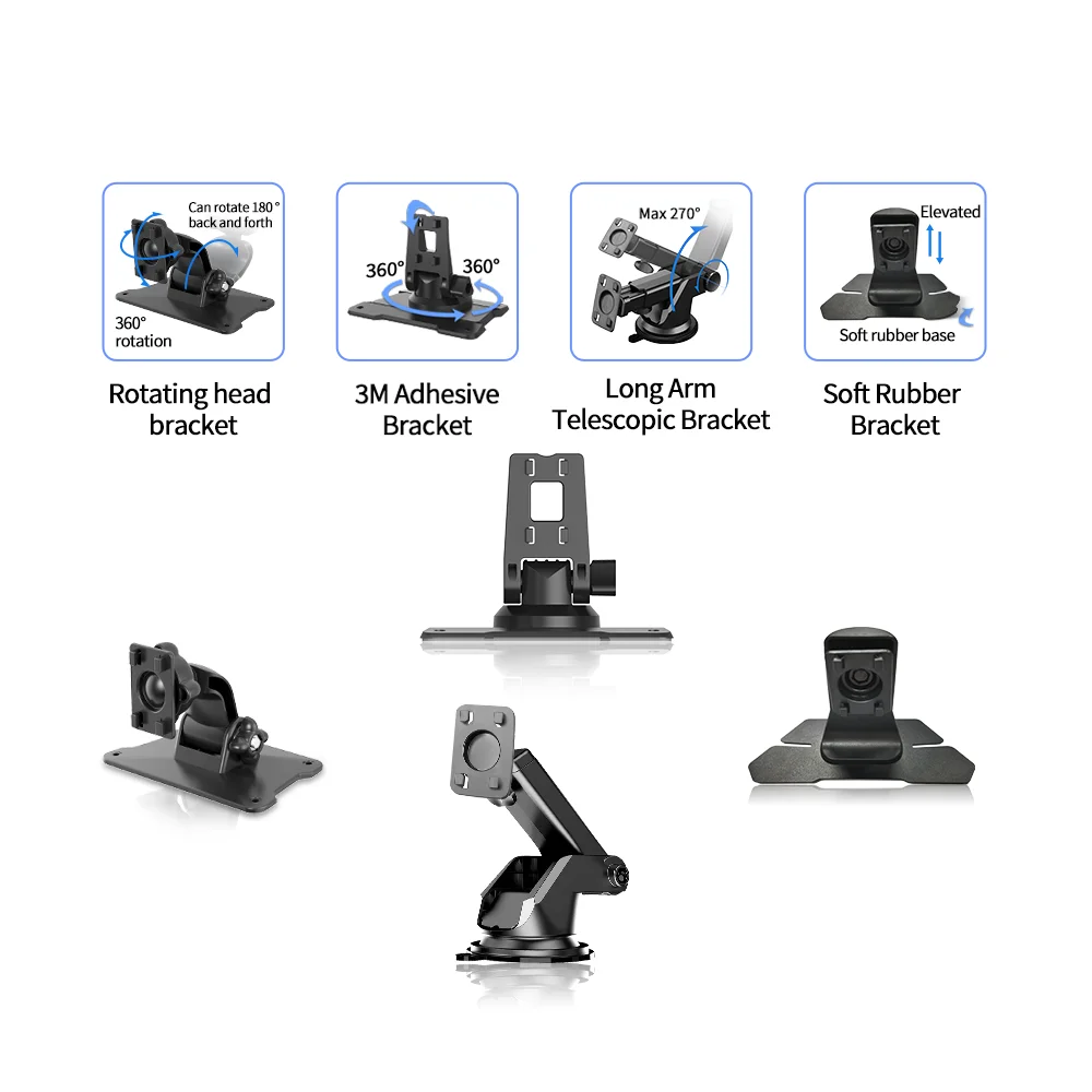 Imagebon Car DVR Holder 3M Sticker Base Suction Cup Mount Long Arm Telescopic Bracket Rotatable Dash Cam Bracket Car Accessories gallery 5