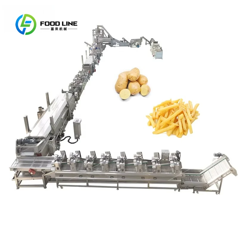 Customized Automatic 100Kg/H French Fries Production Line High Efficiency for Large-scale Industrial Food Processing