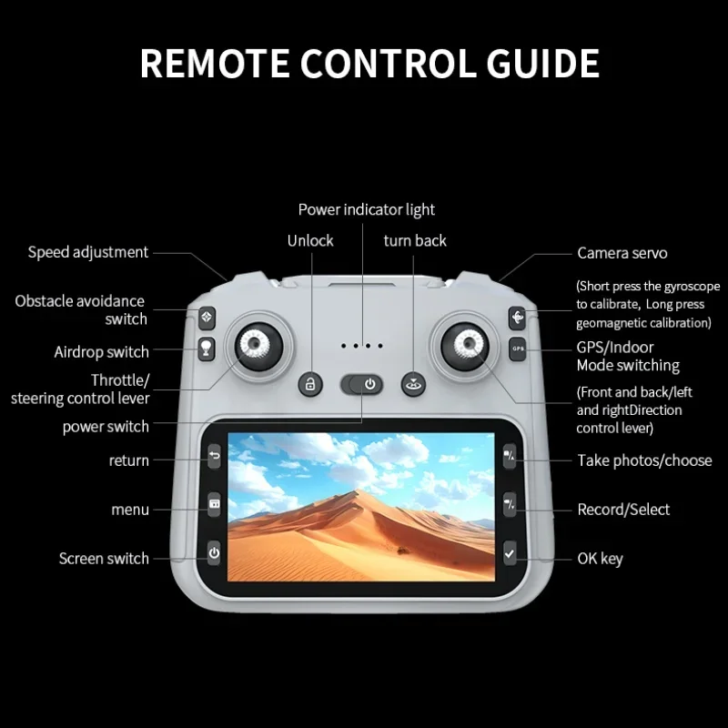 YP8Max تجنب العوائق بالليزر إطلاق نار بانورامي 5G GPS تحديد المواقع تحديد المواقع التدفق البصري التحكم عن بعد Airdrop جهاز الطائرة بدون طيار