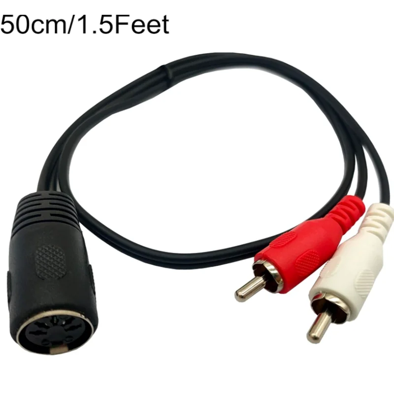 For Electrophonic Bang&Olufsen, Naim, Quad. Stereo SystemsMIDI DIN 5pin to 2RCA Lotus Male to Female Audio Device Adapter Cable
