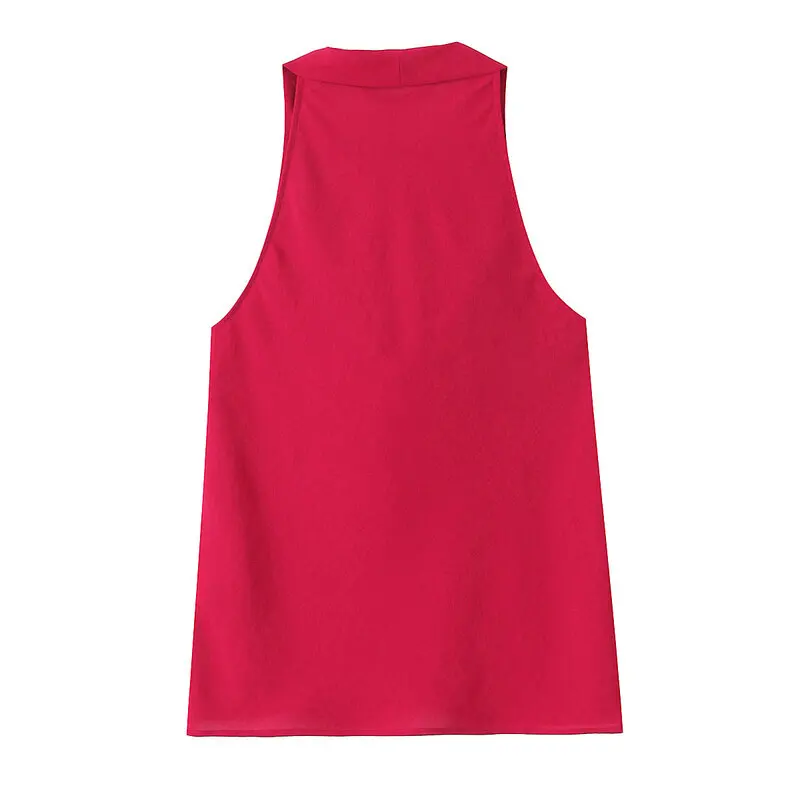 Spring 2025 Women's Casual Sleeveless Collarless Top Gold Embellished New Arrival Versatile Style Regular Length Other Material