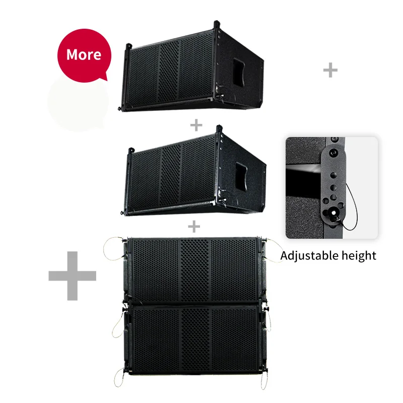 Picture 7: Computer Tone Tuning Active Line Array Speakers Sound System Audio Flight Case Concert Stage Professional Line Array Speaker Box