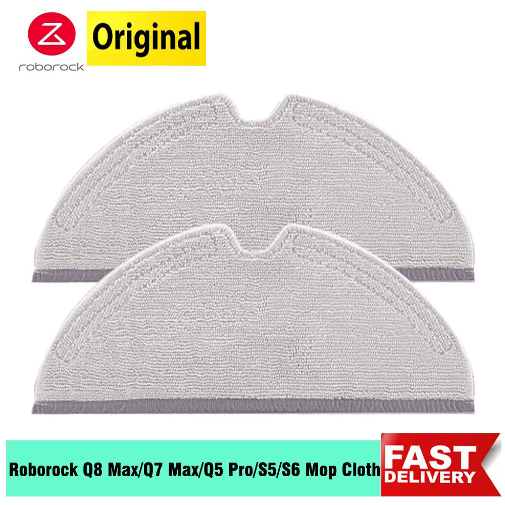 Original Roborock S5 Max Accessories Mop Rag For roborock S6 Pure S6 MaxV S51 S50 S55 S4 Q8 Max Q5 Pro Q7 Max Washable Mop Cloth