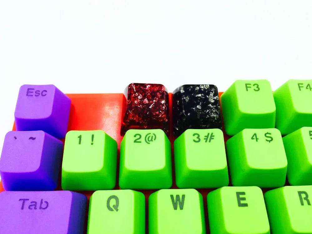 Handmade SA Resin & Silver Foil Artisan Keycap Keycaps Key Cap For Cherry MX Gaming Mechanical Keyboard